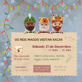 Fechas, información, programa, cartel, imágenes, mapa y ubicación de Os Reis Magos Visitan Xaca  en  A Coruña