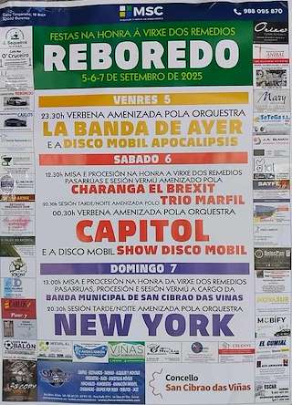 Fechas, información, programa, cartel, imágenes, mapa y ubicación de Os Remedios de Reboredo  en  San Cibrao das Viñas