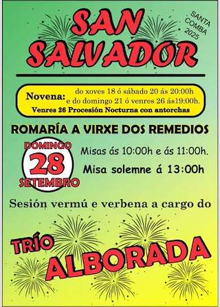 Fechas, información, programa, cartel, imágenes, mapa y ubicación de Os Remedios de San Salvador (2025)  en  Santa Comba