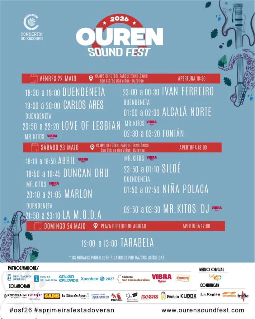 Ouren Sound Fest (2026) en San Cibrao das Viñas