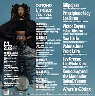 Fechas, información, programa, cartel, imágenes, mapa y ubicación de Outono Codax Festival (2025) en Santiago de Compostela
