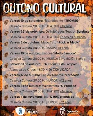 Fechas, información, programa, cartel, imágenes, mapa y ubicación de Outono Cultural  (2025)  en  Ordes
