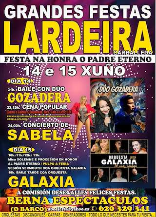 Fechas, información, programa, cartel, imágenes, mapa y ubicación de Padre Eterno de Lardeira   en  Carballeda de Valdeorras