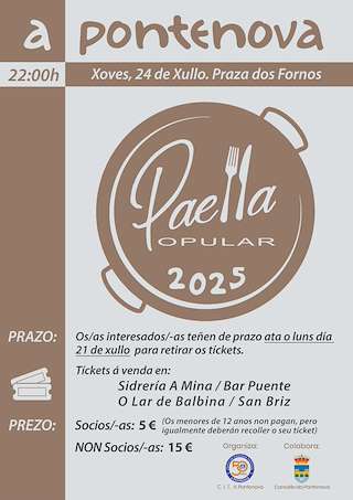 Fechas, información, programa, cartel, imágenes, mapa y ubicación de Paella Popular  en  A Pontenova
