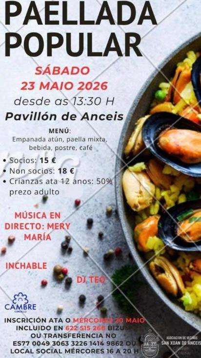 Paellada Popular de Anceis (2026) en Cambre