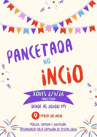 Fechas, información, programa, cartel, imágenes, mapa y ubicación de Pancetada  en  O Incio