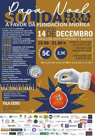Fechas, información, programa, cartel, imágenes, mapa y ubicación de Papá Noel Solidario a Favor da Fundación Andrea (2025)  en  A Estrada