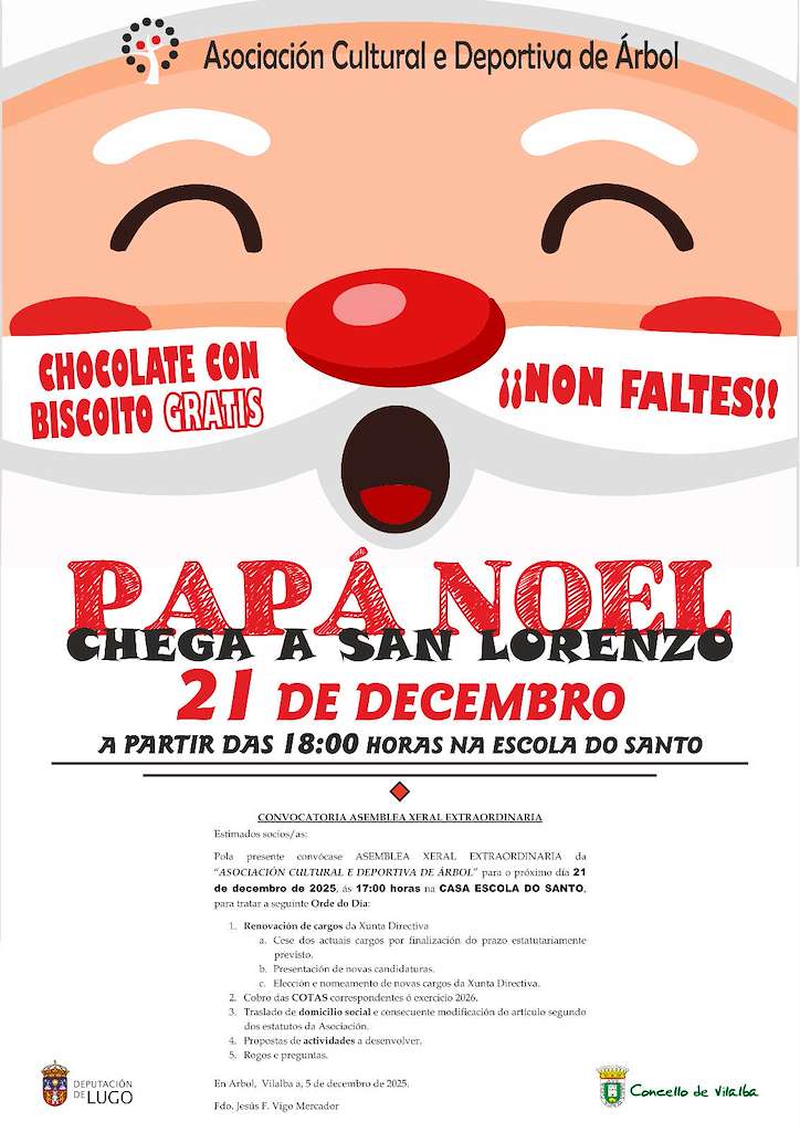 Papá Noel Visita San Lorenzo en Vilalba