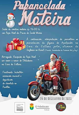 Papanoelada Moteira - Recepción de Papá Noel en O Valadouro