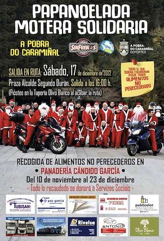 Papanoelada Motera Solidaria (2025) en A Pobra do Caramiñal