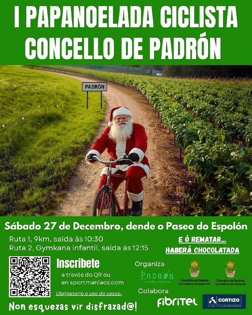 I Papanoelada Ciclista (2025) en Padrón