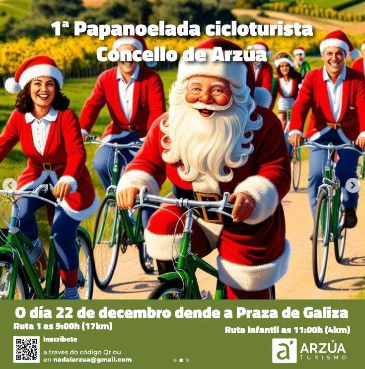 I Papanoelada Cicloturista en Arzúa