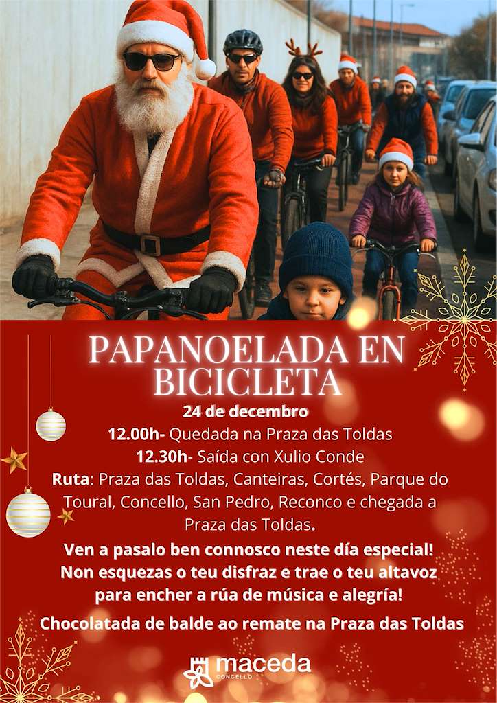 Papanoelada en Bicicleta  (2025) en Maceda