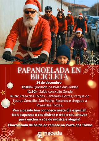 Fechas, información, programa, cartel, imágenes, mapa y ubicación de Papanoelada en Bicicleta  (2025)  en  Maceda