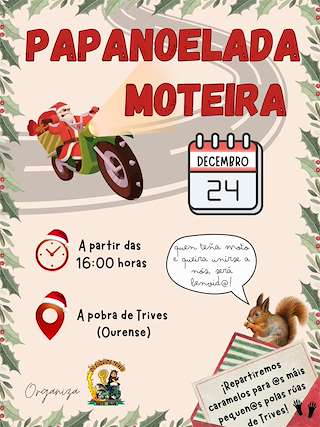 Fechas, información, programa, cartel, imágenes, mapa y ubicación de Papanoelada Moteira (2025) en A Pobra de Trives