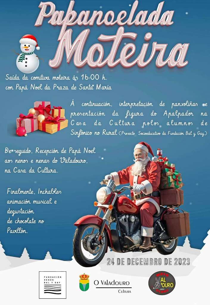 Papanoelada Moteira - Recepción de Papá Noel (2022) en O Valadouro