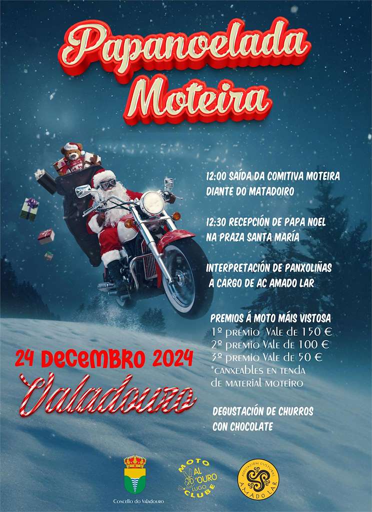 Papanoelada Moteira - Recepción de Papá Noel en O Valadouro