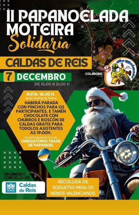 Papanoelada Moteira Solidaria en Caldas de Reis