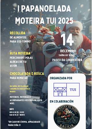 Fechas, información, programa, cartel, imágenes, mapa y ubicación de I Papanoelada Moteira (2025)  en  Tui