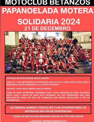 Fechas, información, programa, cartel, imágenes, mapa y ubicación de Papanoelada Motera  en  Betanzos