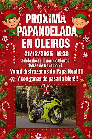 Fechas, información, programa, cartel, imágenes, mapa y ubicación de Papanoelada Motera (2025)  en  Oleiros