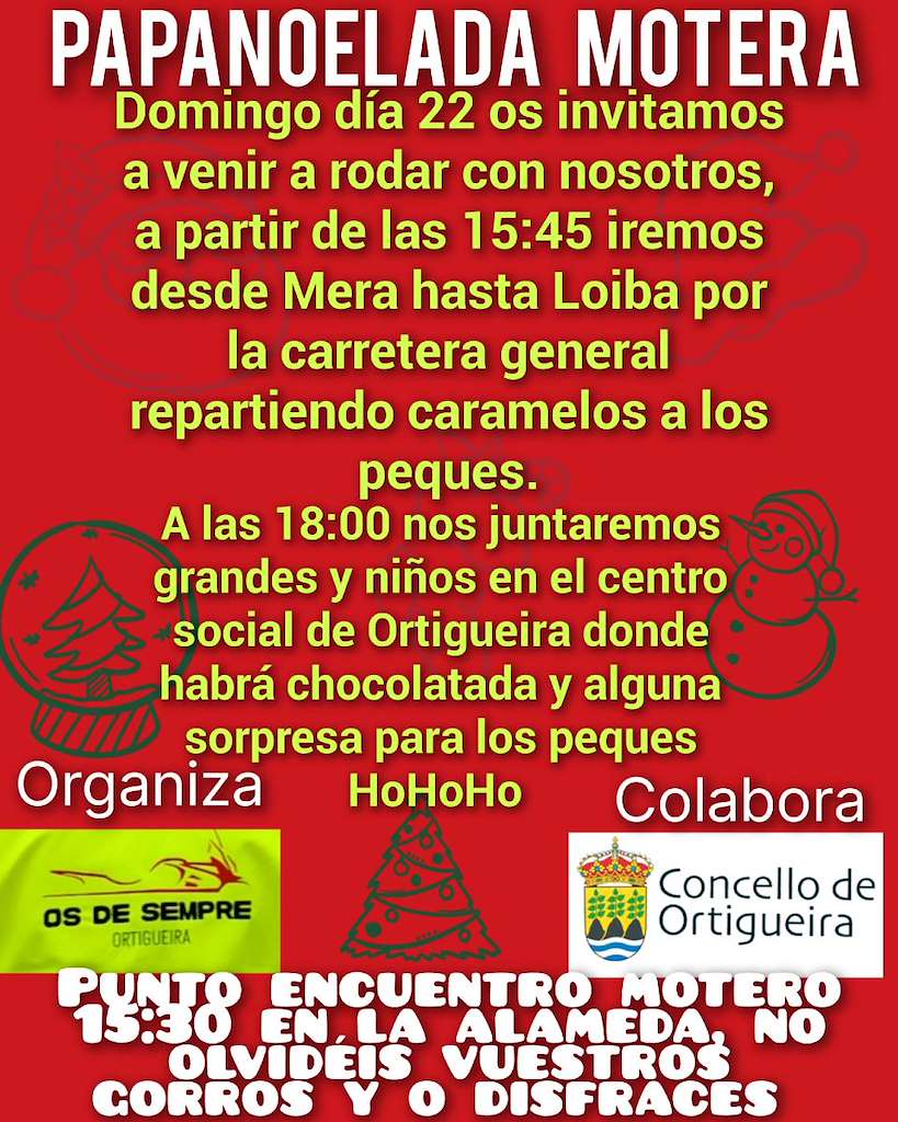 Papanoelada Motera en Ortigueira