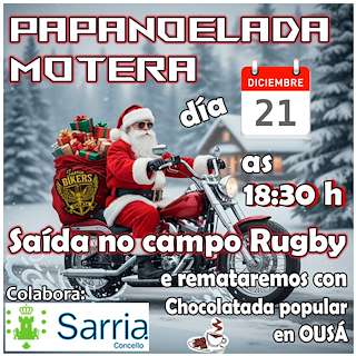 Fechas, información, programa, cartel, imágenes, mapa y ubicación de Papanoelada Motera (2025)  en  Sarria