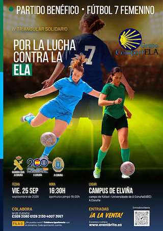 Fechas, información, programa, cartel, imágenes, mapa y ubicación de Partido Benéfico por la Lucha contra la Ela (2026) en A Coruña