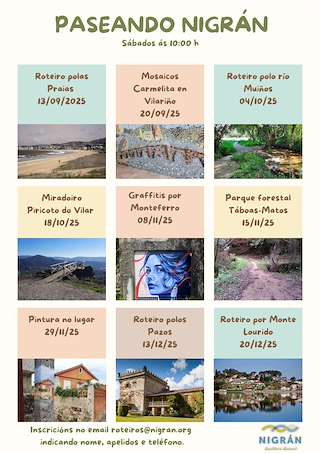 Fechas, información, programa, cartel, imágenes, mapa y ubicación de Paseando Nigrán - Especial Outono  (2025)