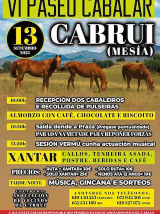 Fechas, información, programa, cartel, imágenes, mapa y ubicación de VI Paseo Cabalar de Cabrui  en  Mesía