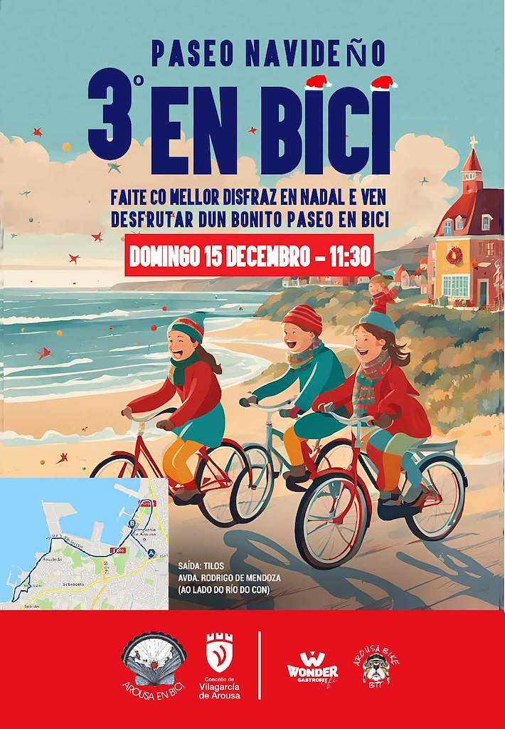 II Paseo Navideño en Bici en Vilagarcía de Arousa