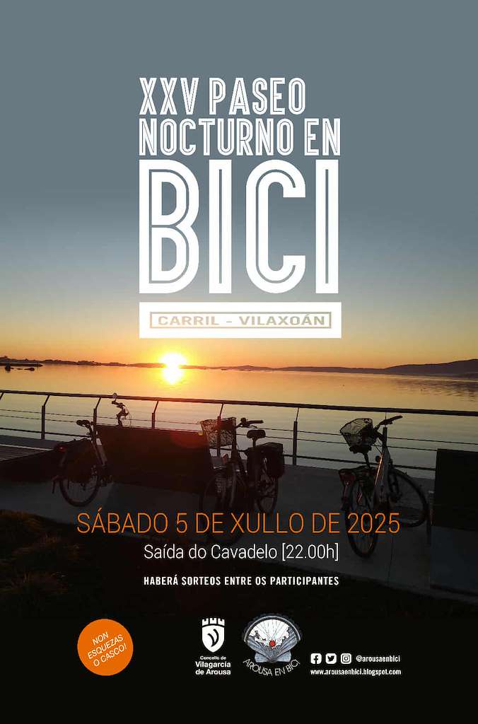 XXV Paseo Nocturno en Bici (2025) en Vilagarcía de Arousa
