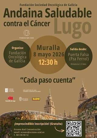 Fechas, información, programa, cartel, imágenes, mapa y ubicación de Paseo Saludable Contra el Cáncer (2026)  en  Lugo