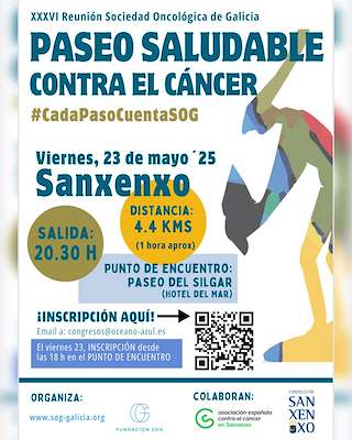 Fechas, información, programa, cartel, imágenes, mapa y ubicación de Paseo Saludable Contra el Cáncer  en  Sanxenxo