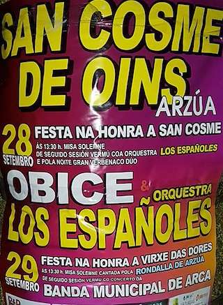 Patronais de San Cosme de Oíns en Arzúa