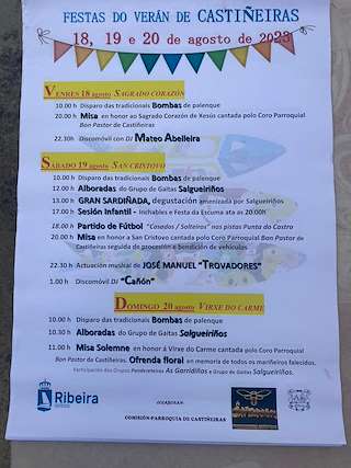 Patronais de Castiñeiras en Ribeira