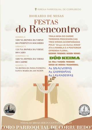 Fechas, información, programa, cartel, imágenes, mapa y ubicación de Patronais de Corrubedo  en  Ribeira