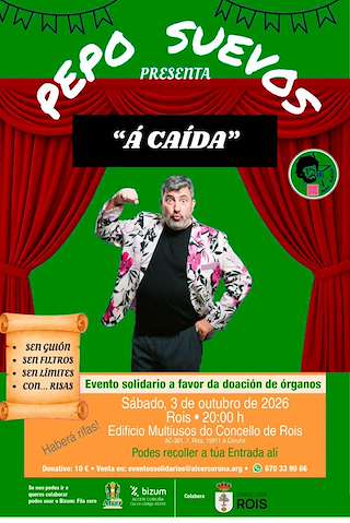 Fechas, información, programa, cartel, imágenes, mapa y ubicación de Pepo Suevos - Á Caída (2026)  en  Rois