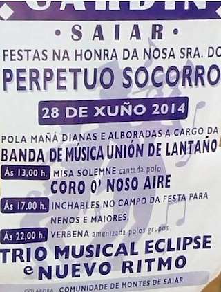 Perpetuo Socorro de Saiar en Caldas de Reis
