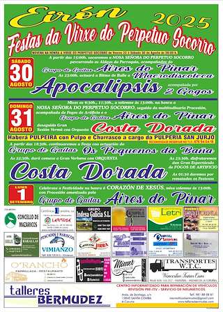 Fechas, información, programa, cartel, imágenes, mapa y ubicación de Perpetuo Socorro de Eirón  en  Mazaricos