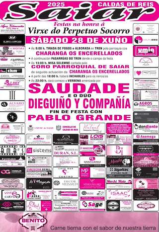 Fechas, información, programa, cartel, imágenes, mapa y ubicación de Perpetuo Socorro de Saiar  en  Caldas de Reis