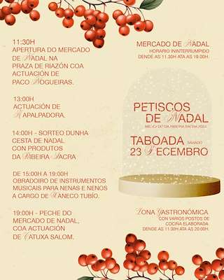 Petiscos de Nadal en Taboada