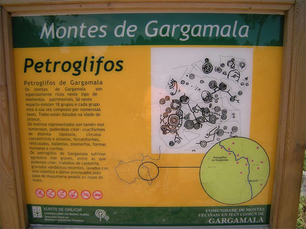 Petroglifos de Gargamala en Mondariz