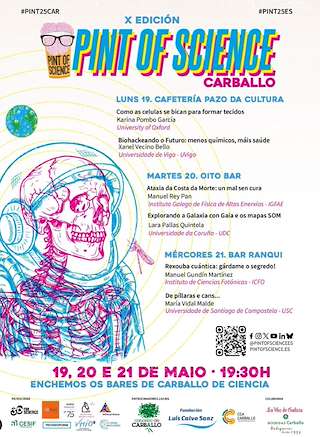 Fechas, información, programa, cartel, imágenes, mapa y ubicación de Pint Of Science   en  Carballo