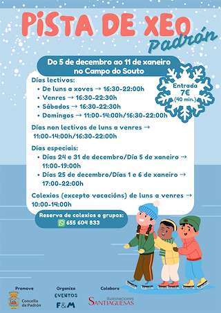 Fechas, información, programa, cartel, imágenes, mapa y ubicación de Pista de Hielo (2025-2026) en Padrón