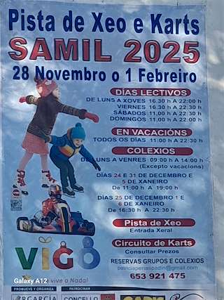 Fechas, información, programa, cartel, imágenes, mapa y ubicación de Pista de Hielo y de Karts de Samil (2025-2026) en Vigo