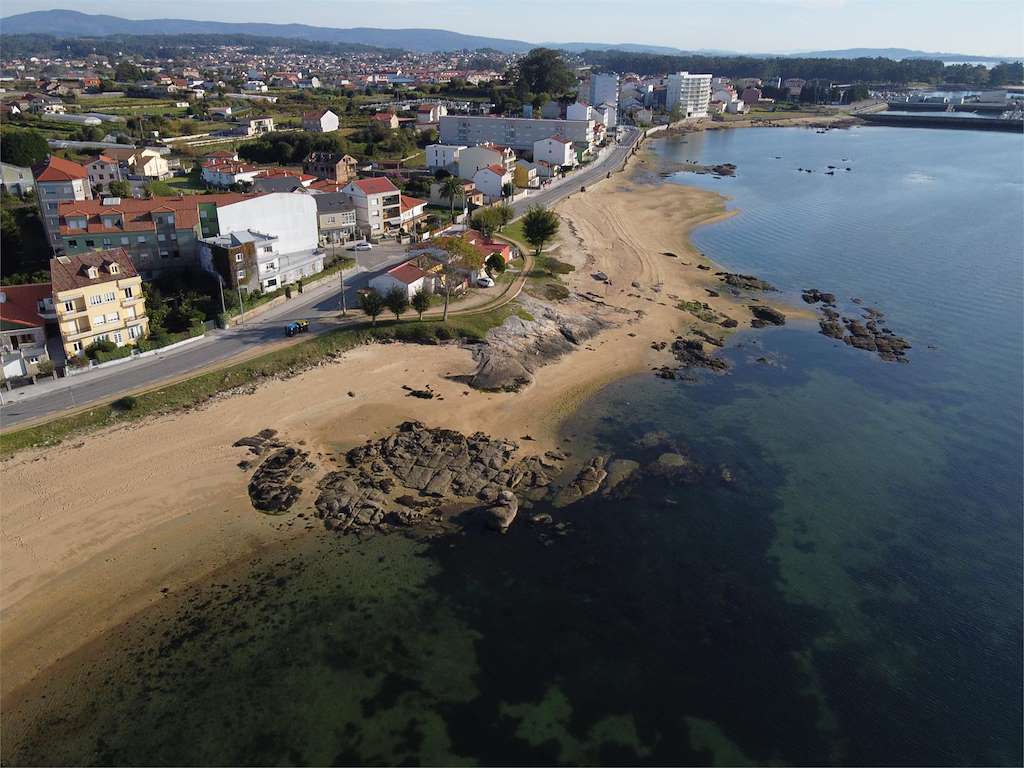 Playa A Braña en Vilanova de Arousa