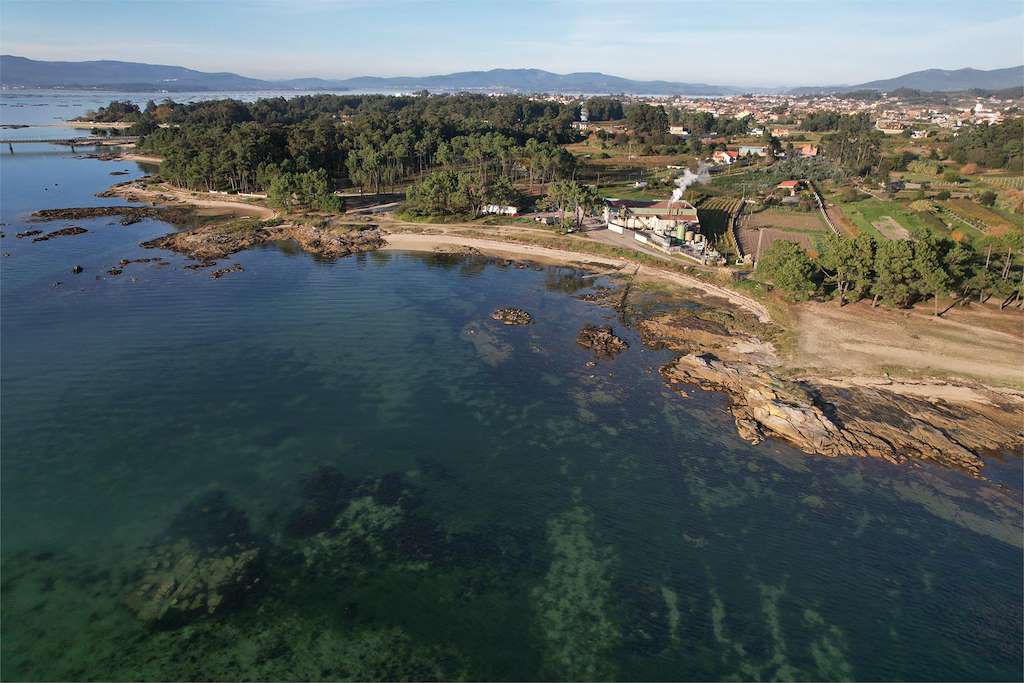Playa As Brañas en Vilanova de Arousa