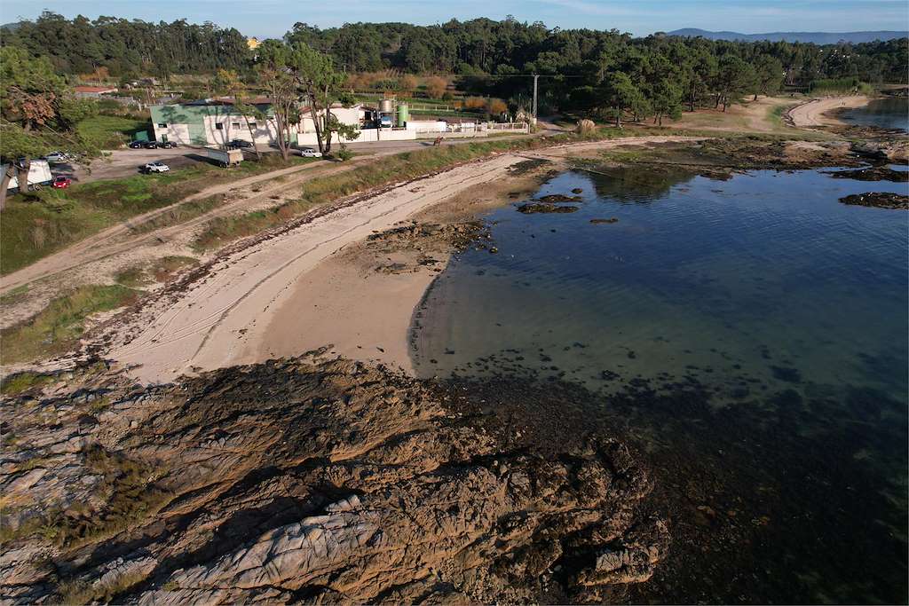 Playa As Brañas en Vilanova de Arousa