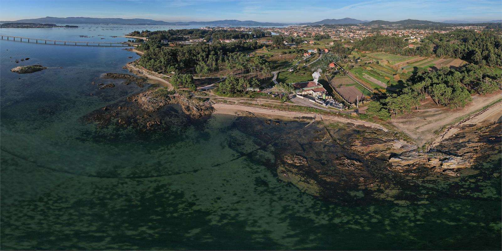 Playa As Brañas en Vilanova de Arousa